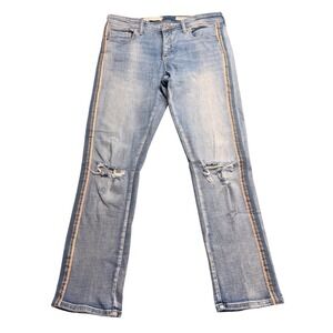 Pilcro and the Letterpress Anthropologie Slim Boyfriend Jeans Side Stripe 29